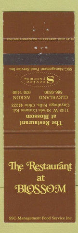 Matchbook Cover - Restaurant at Blossom Cleveland Akron Cuyahoga Falls OH