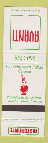 Matchbook Cover - Avanti Ristorante Toronto ON Italian