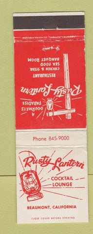 Matchbook Cover - Rusty Lantern Restaurant Beaumont CA