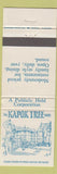 Matchbook Cover - Kapok Tree Clearwater Beach Madeira Fort Lauderdale FL
