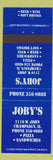 Matchbook Cover - Joby's Restaurant Pizza Champaign IL