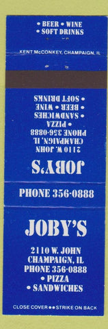 Matchbook Cover - Joby's Restaurant Pizza Champaign IL