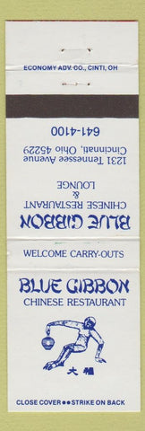 Matchbook Cover - Blue Gibbon Chinese Restaurant Cincinnati OH