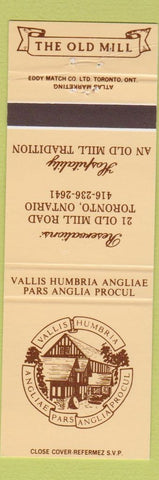 Matchbook Cover - Vallis Humbria Toronto ON