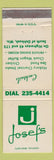 Matchbook Cover - Josef's Oshkosh WI WEAR