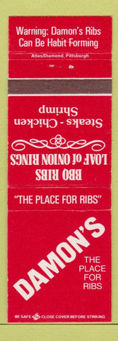 Matchbook Cover - Damon's Ribs