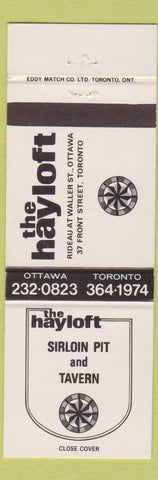 Matchbook Cover - Hayloft Sirloin Pit Tavern Toronto ON