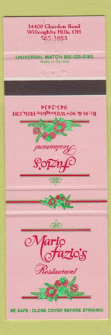 Matchbook Cover - Mario Fazio's Restaurant Willoughby Hills OH