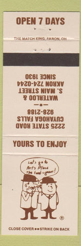 Matchbook Cover - Art's Place Cuyahoga Falls Akron OH