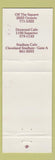 Matchbook Cover - Alvies Cleveland Stadium WEAR