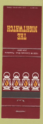 Matchbook Cover - Nitghtwatch Pasadena CA