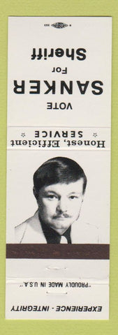 Matchbook Cover - Sanker for Sheriff election