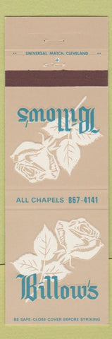 Matchbook Cover - Billow's Funeral Home Fairlawn Cuyahoga Falls Portage Lakes OH
