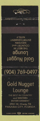Matchbook Cover - Gold Nugget Lounge Panama City FL WEAR