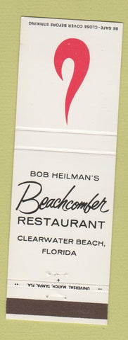 Matchbook Cover - Bob Heilman's Beachcomber Restaurant Clearwater Beach FL