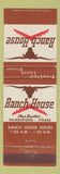 Matchbook Cover - Ranch House FL GA chain