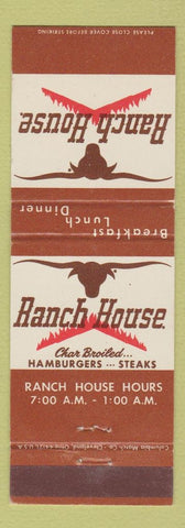 Matchbook Cover - Ranch House FL GA chain
