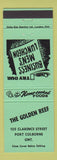 Matchbook Cover - Golden Reef Port Colborne ON