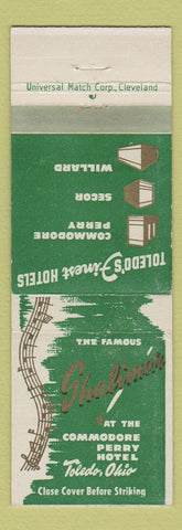 Matchbook Cover - Shalimar at Commodore Perry Hotel Toledo OH