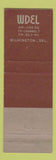Matchbook Cover - WDEL Radio NBC Wilmington DE