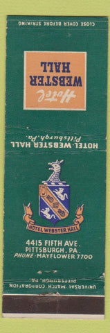 Matchbook Cover - Hotel Webster Hall Pittsburgh PA