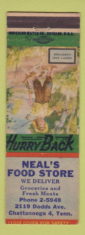 Matchbook Cover - Neal's Food Store Chattanooga TN Happy Carefree