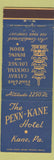 Matchbook Cover - Penn Kane Hotel Kane PA Cathay Lounge