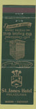 Matchbook Cover - St James Hotel Philadelphia PA