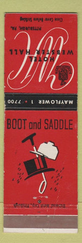 Matchbook Cover - Hotel Webster Hall Pittsburgh PA WEAR