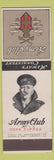 Matchbook Cover - Army Club Cork Tipped Tobacco Cigars Australia