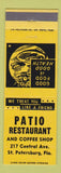 Matchbook Cover - Patio Restaurant ST Petersburg FL yellow