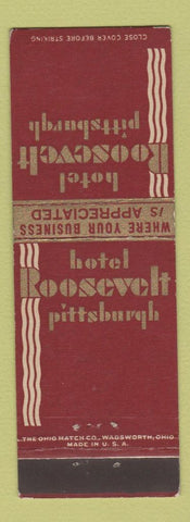 Matchbook Cover - Hotel Roosevelt Pittsburgh PA deco