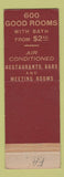 Matchbook Cover - Hotel Roosevelt Pittsburgh PA deco