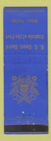 Matchbook Cover - US Coast Guard Captain of the Port Miami FL