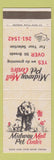 Matchbook Cover - Midway Mall Pet Center dog grooming