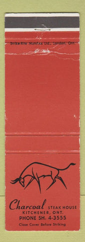Matchbook Cover - Charcoal Steak House Kitchener ON