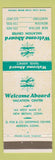 Matchbook Cover - Vacation Center Travel Agency New Britain Meriden Hartford CT