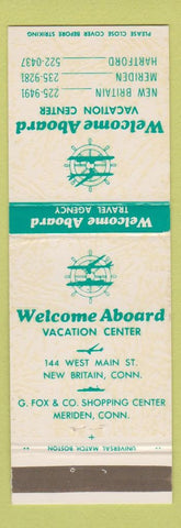 Matchbook Cover - Vacation Center Travel Agency New Britain Meriden Hartford CT