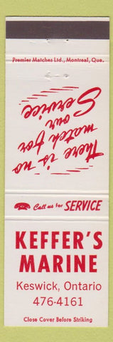 Matchbook Cover - Keffer's Marine Keswick ON