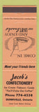 Matchbook Cover - Jacob's Confectionery Dunnville ON orange