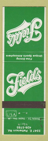 Matchbook Cover - Fields Restaurant