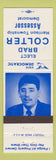 Matchbook Cover - Brad Colter Harrison Township Accessor Election