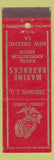 Matchbook Cover - Marine Barracks Naval Ammunition Depot New Orleans LA