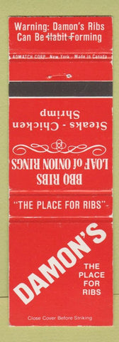 Matchbook Cover - Damon's Ribs