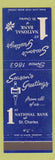 Matchbook Cover - 1st National Bank of St Charles MO? IL? Christmas
