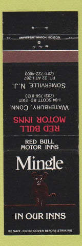 Matchbook Cover - Red Bull Motor Inn Waterbury CT Somerville NJ