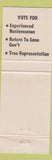 Matchbook Cover - Art Akers City Council WEAR