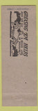 Matchbook Cover - Roy's Pure oil gas Chattanooga TN Outlaws