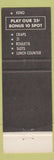 Matchbook Cover - Pioneer Club Casino Lasv Vegas NV
