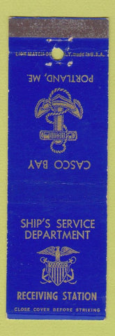 Matchbook Cover - Ship's Service Dept Receiving Station Casco Bay Portland OR